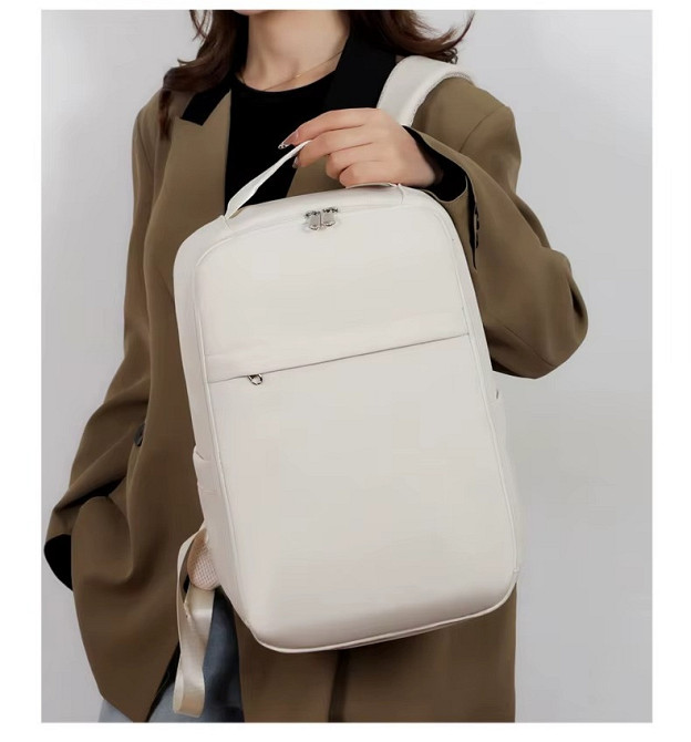 Рюкзак городской для путешествий дорожный влагоотталкивающий 40х20х25 см,материал Oxford,бежевый Кам'янець-Подільський - фото 5