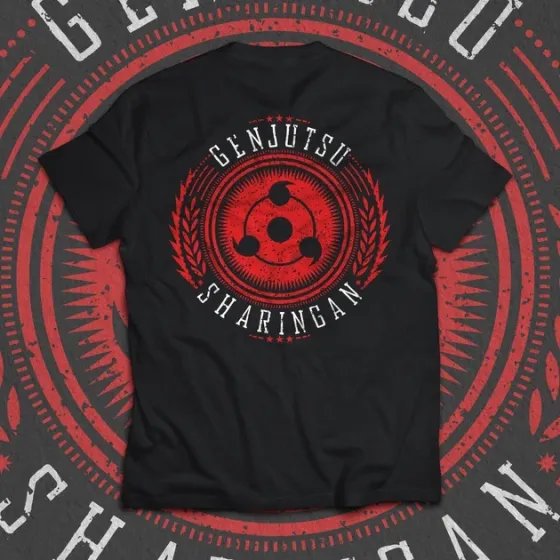 Футболка мужская с принтом Наруто Genjutsu Sharingan Размер 48 Anime0805 Днепр