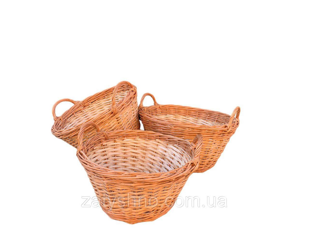 Набір кошиків на дрова або квіти плетені. Київ - фото 5