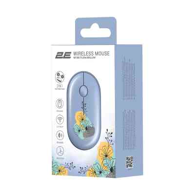 Мышка 2E MF300 FLORAMALLOW Silent Wireless/Bluetooth Blue (2E-MF300WFLORABL) Винница