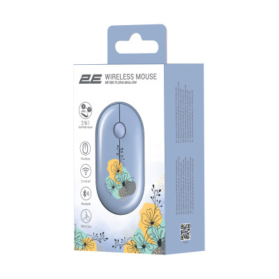 Мишка 2E MF300 FLORAMALLOW Silent Wireless/Bluetooth Blue (2E-MF300WFLORABL) Вінниця - фото 6