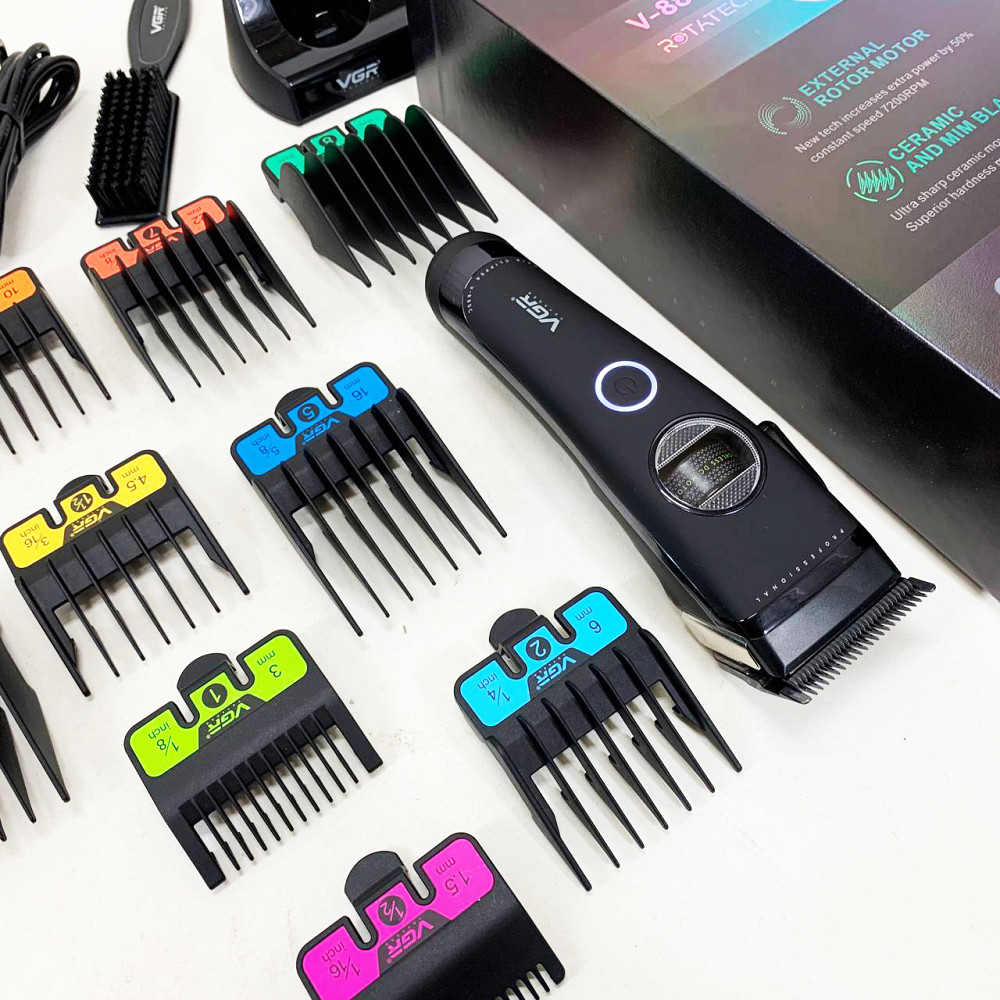 Машинка для стрижки на акумуляторі, Професійна машинка для волосся, Професійний бездротовий тример UB-74 Івано-Франківськ - фото 9