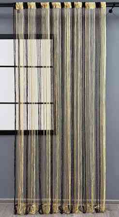 Штори-нитки "Кісея" з люрексом Венге з бежевим і кремовим 300х300см 1 шт (61-085) Київ