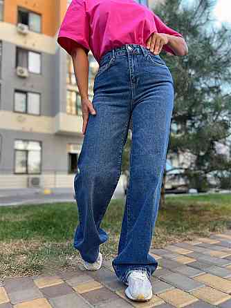 Джинси жіночі Twin 1342 straight fit jeans палаццо рівні від стегна стрейчеві, синій, 38, 38, 82 см, Одеса