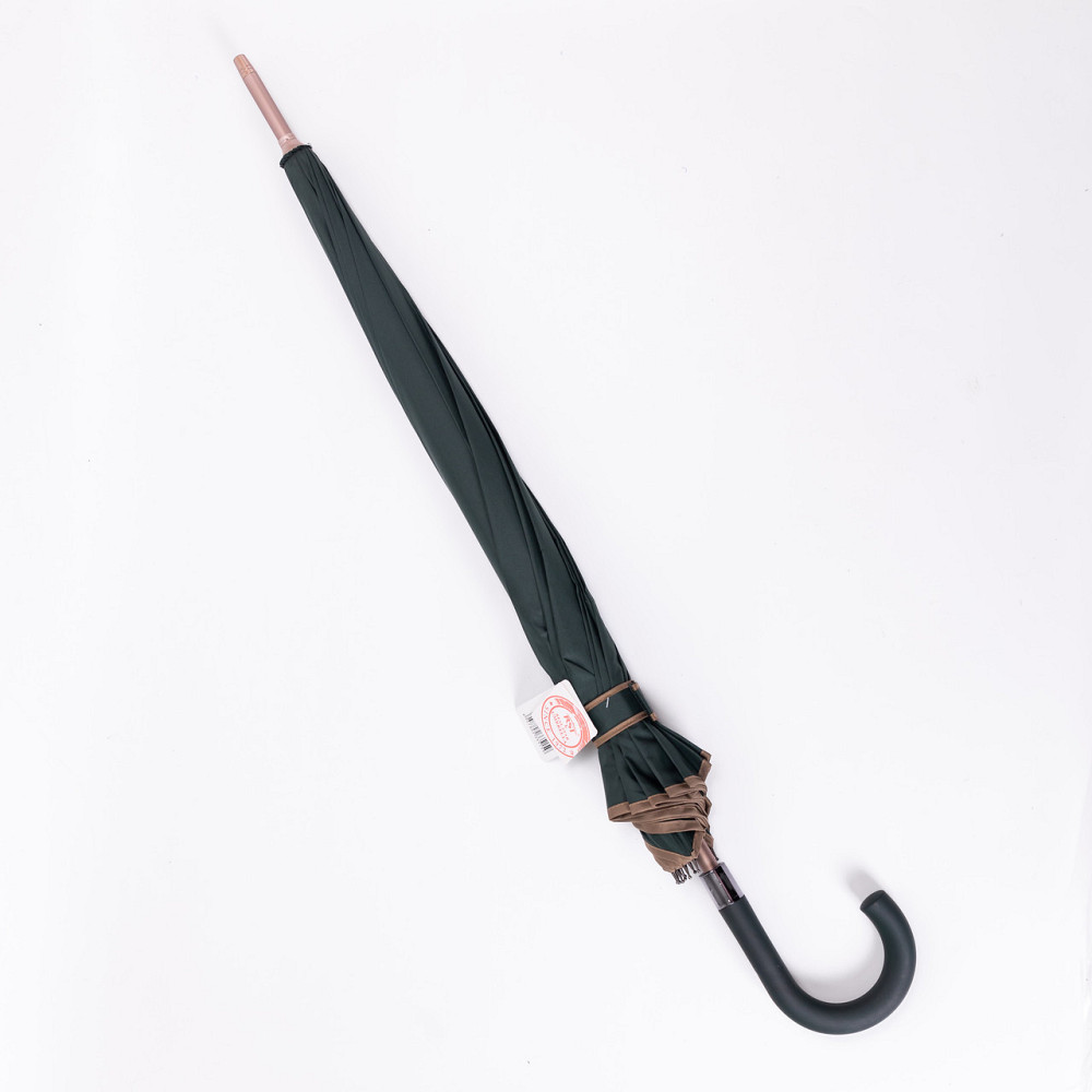 Зелений класичний зонт-трость з чохлом полуавтомат Київ - фото 8