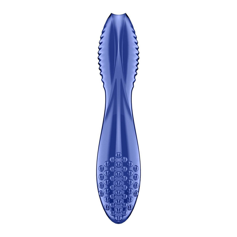 Двосторонній скляний дилдо Satisfyer Dazzling Crystal 2 Blue Sex Aura Київ - фото 4