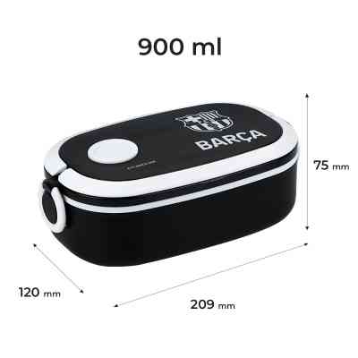 Ланч-бокс детский Kite FC Barcelona, 900 мл, чорний (BC25-1180) Винница