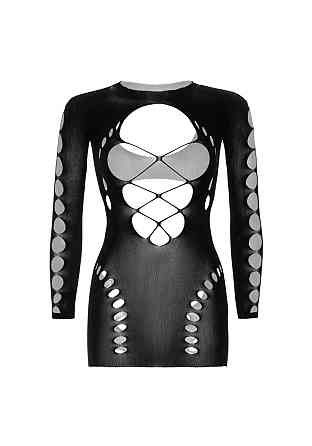 (SALE) Leg Avenue Long sleeve cut out mini dress Black O/S Sex Aura Киев