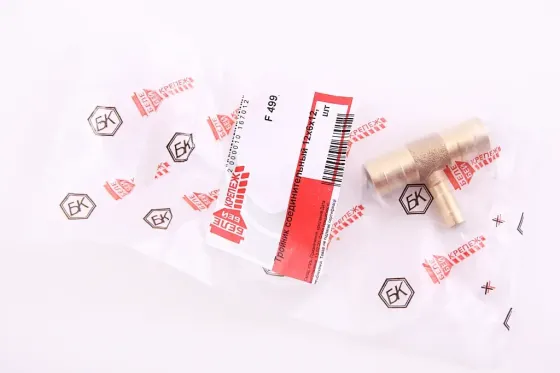 Зєднання під шланг тройник d12* 6*12м латунний Белебей Фортеж Вінниця