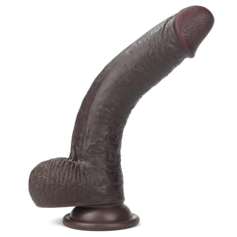 Фалоімітатор - Sliding-Skin Dual Layer Dong 9" Black Sex Aura Київ - фото 4