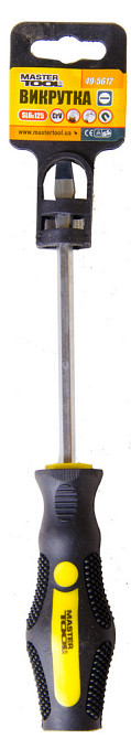 Викрутка ударна шліцева магнітна MASTERTOOL SL6х125 мм ручка з TPR покриттям 49-5612 Коломия - фото 2