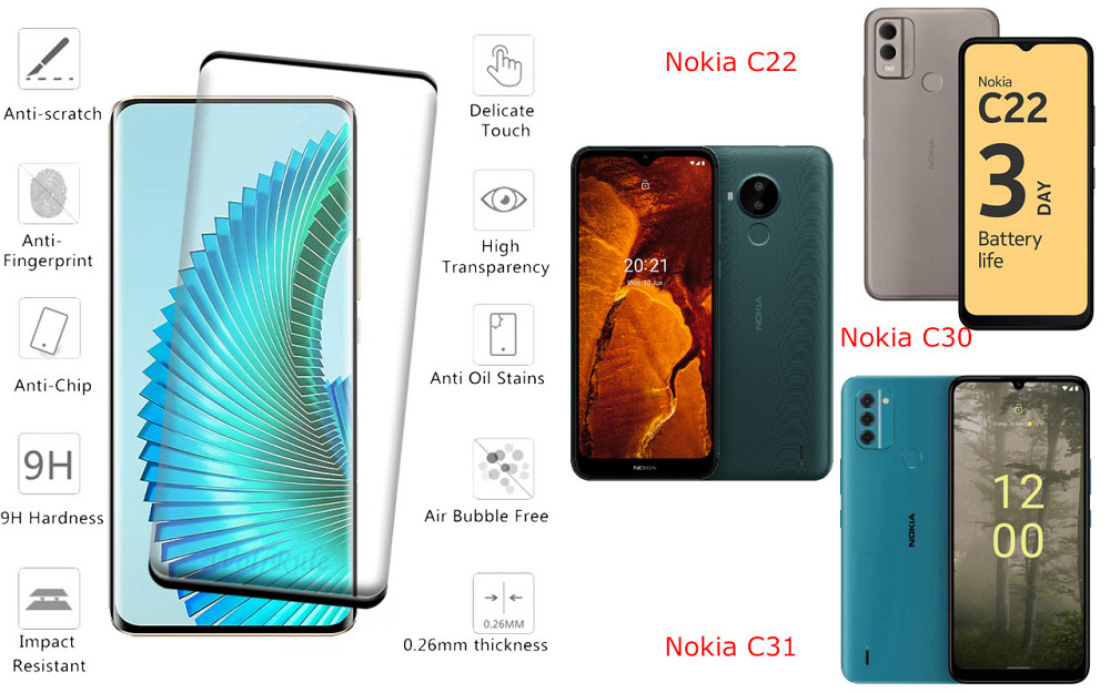 Захисне скло HyperGlass Pro для Nokia C22, Nokia C30, Nokia C31 – максимальна чутливість та захист Київ - фото 2