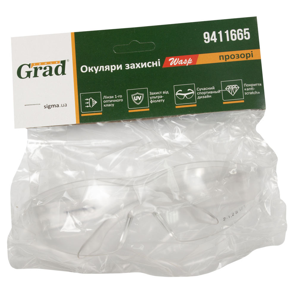 Grad Очки защитные Wasp anti-scratch (прозрачные) GRAD (9411665) Коломия - фото 7