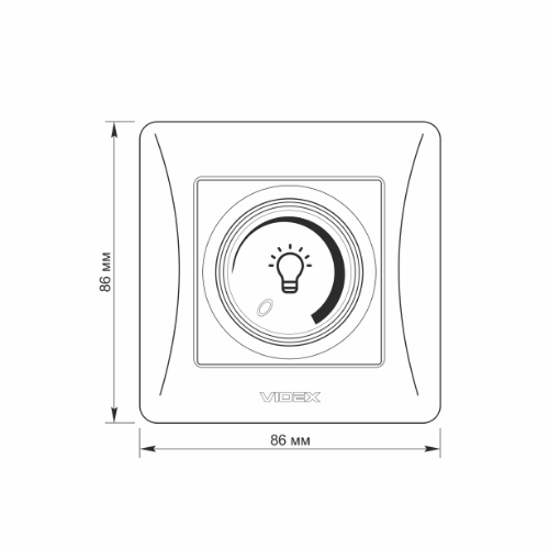 BINERA срібний шовк Вимикач диммерний LED 200W Videx Житомир