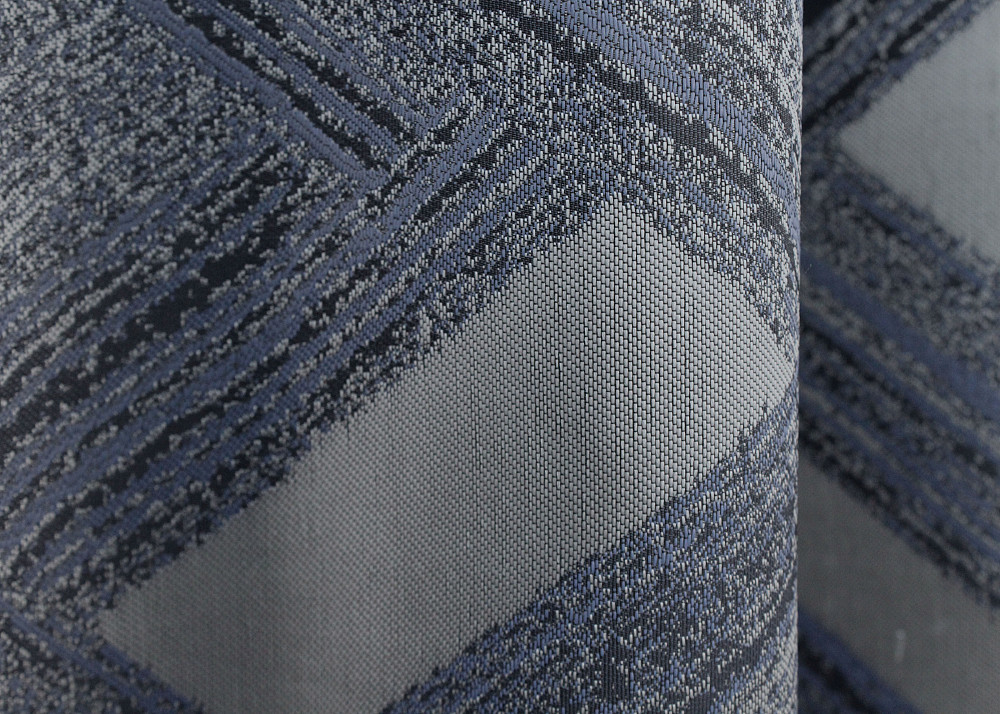 Комплект готовых штор VR-Textil Жаккард Mystery № 1628ш Синий с серым 150х290 см 2 шт (33-0571) Киев - изображение 8