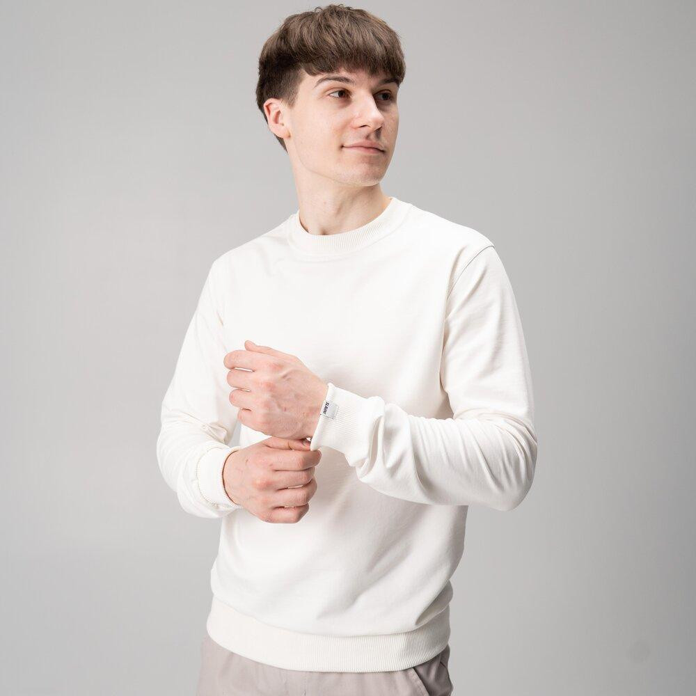 Свитшот мужской однотонный молочный Pobedov 001 Киев - изображение 9