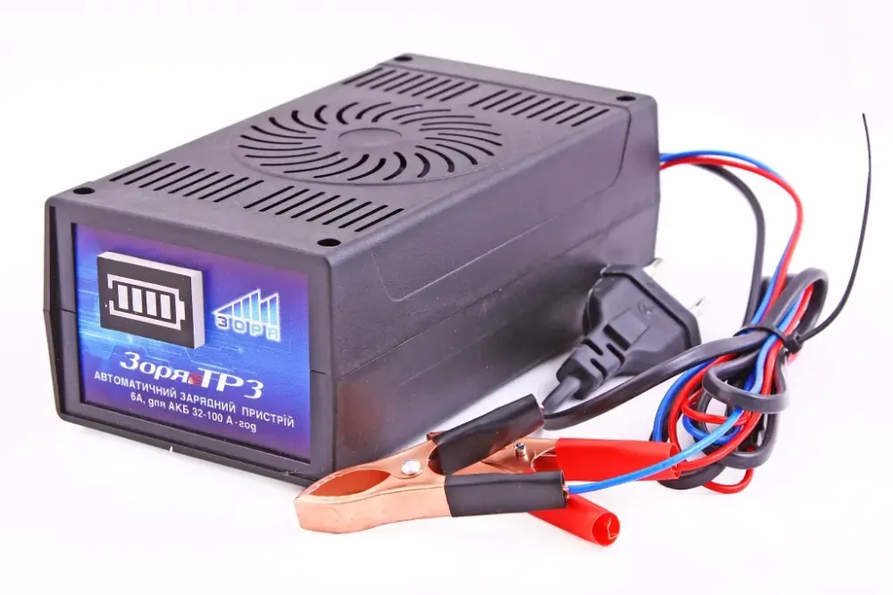 Зарядне устр-во для АКБ 6А, 32-100 Ач цифр. інд. Зоря (десульфатація) Вінниця - фото 1