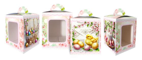 Коробка під великодня Великодня 14 см * 14 см*18,7 см (400 гм) No3 (1 шт.) Харків