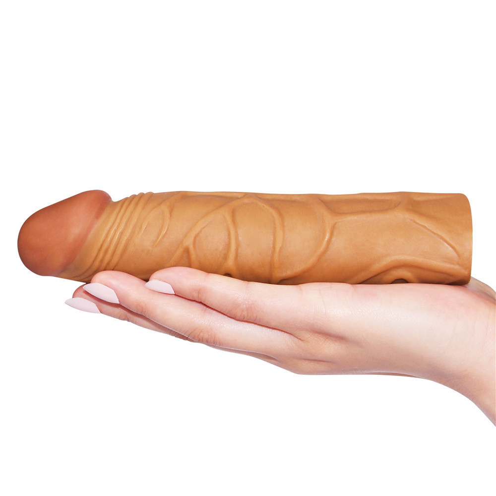 Насадка на член - Pleasure X-Tender Penis Sleeve Add 1" Brown Sex Aura Київ - фото 5