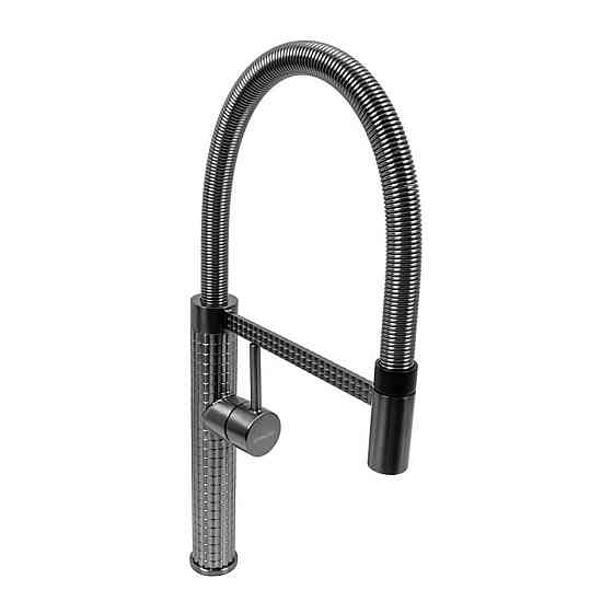 VAS2 гнучкий змішувач з тримачем VALESO (чорний гусак, PVD чорний корпус) Коломыя