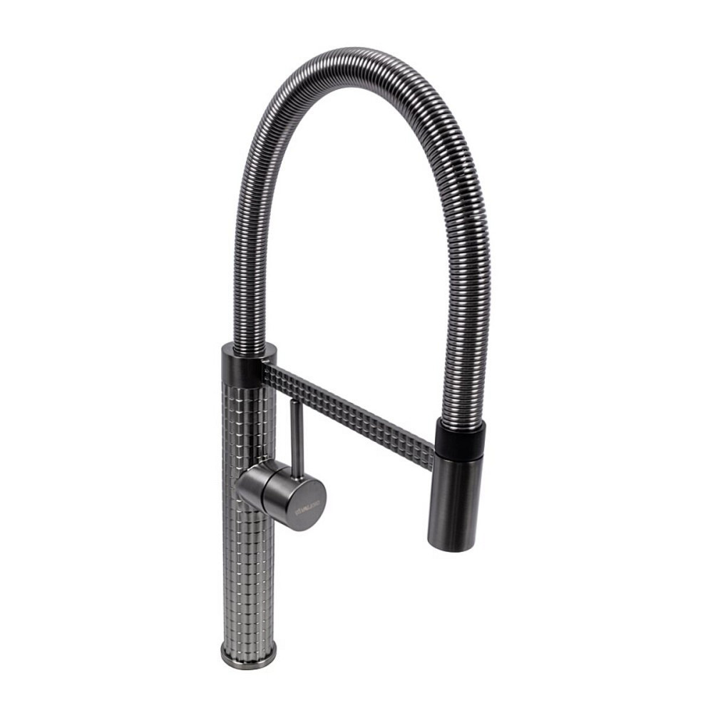 VAS2 гнучкий змішувач з тримачем VALESO (чорний гусак, PVD чорний корпус) Коломия - фото 1