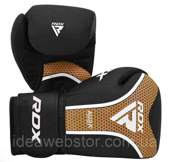 Боксерские перчатки RDX T17 Aura Black Gold 12 унций тренировочные для бокса спарринга и работы на мешке 12 унций Киев