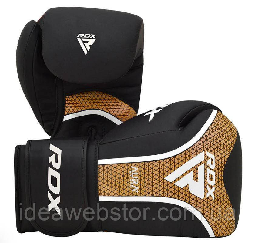 Боксерские перчатки RDX T17 Aura Black Gold 12 унций тренировочные для бокса спарринга и работы на мешке 12 унций Киев - изображение 6