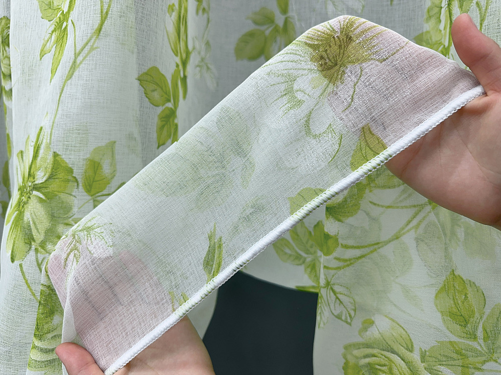 Тюль VR-Textil 1264т Flora Батист Білий з салатовим 400х270 см (42-1382) Київ - фото 14