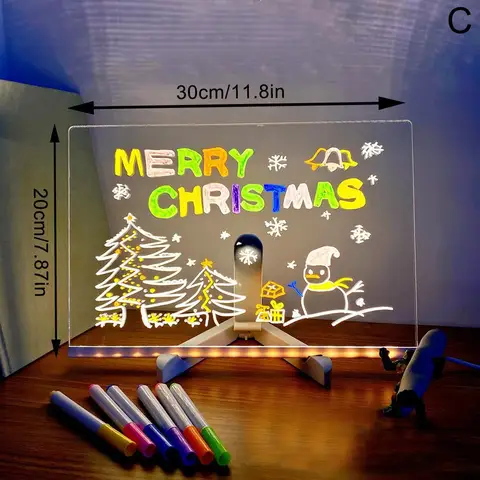 Светодиодная доска для заметок и рисования с подсветкой, маркером и USB-питанием, для детей и офиса Одесса - изображение 1