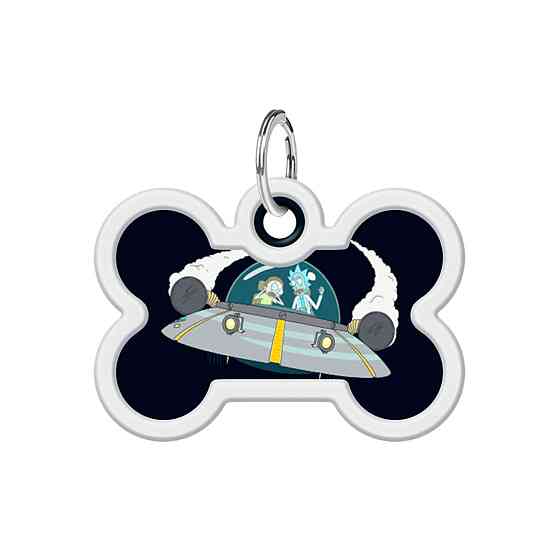 Адресник для собак и кошек металлический WAUDOG Smart ID с QR паспортом, рисунок 