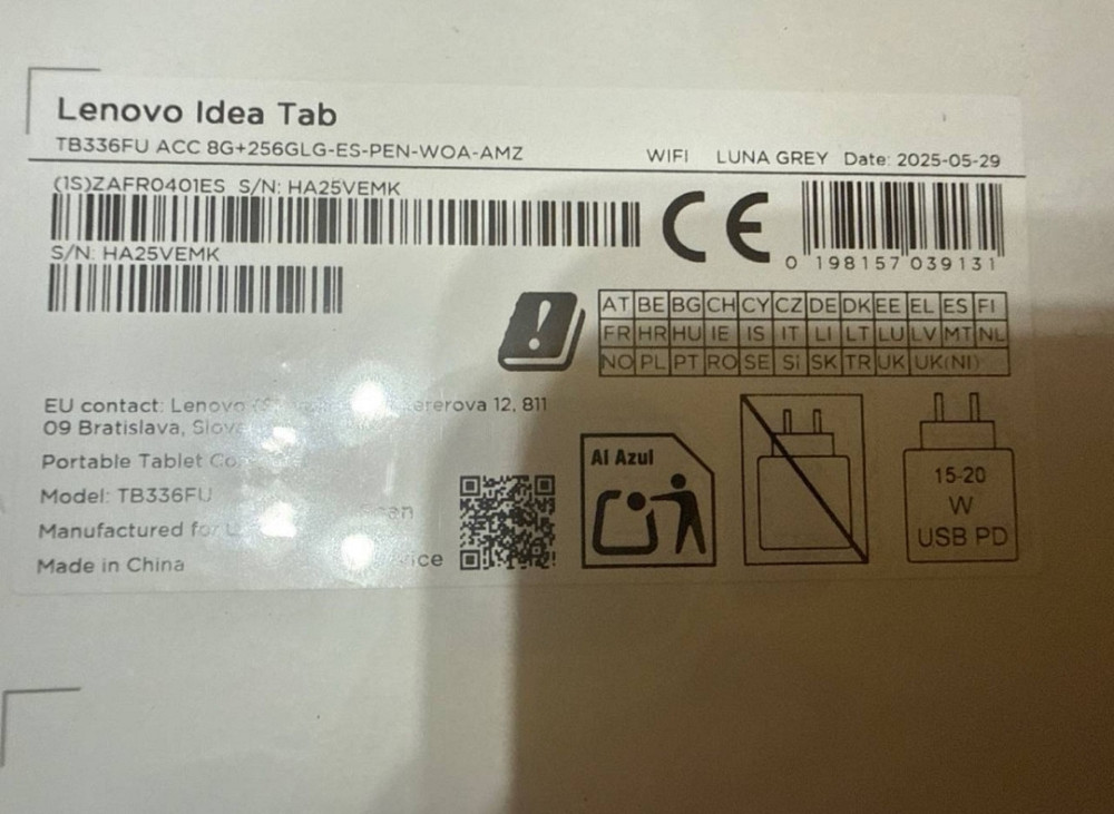 Планшет Lenovo Idea Tab with tab pen, 8/256 GB Luna Grey. Київ - фото 1