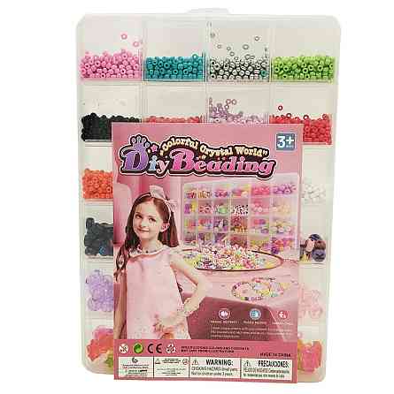 Детский набор бисера для создания украшений 610-34 ножницы, леска в комплекте Винница