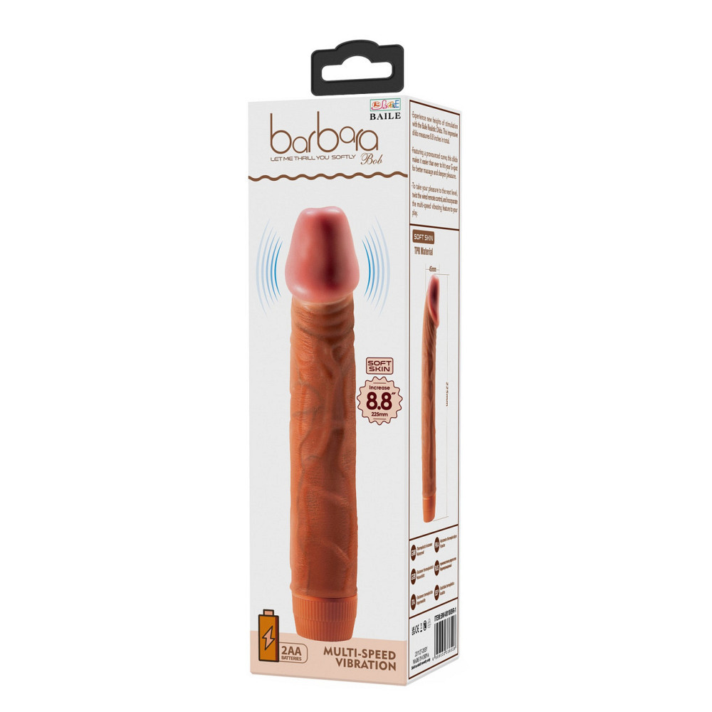 Вібратор - Barbara Bob Vibrator 8,8" Brown Sex Aura Київ - фото 5