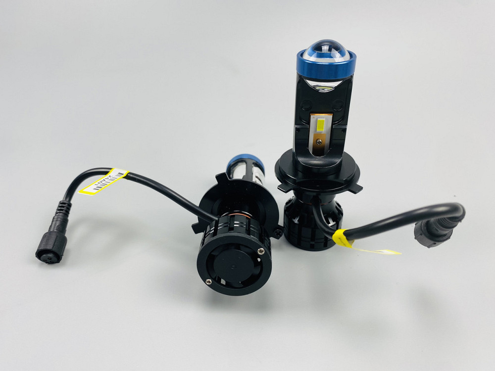 Світлодіодна лампа. (цоколь H4) (к-кт 2 шт) 12V-36V 80W set LED + лінза + чітка світлотінева межа, Мукачево - фото 5