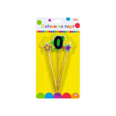 Свічка Maxi Stars "0" висотою 4,5 см, 3 шт. (MX620080-0) Вінниця