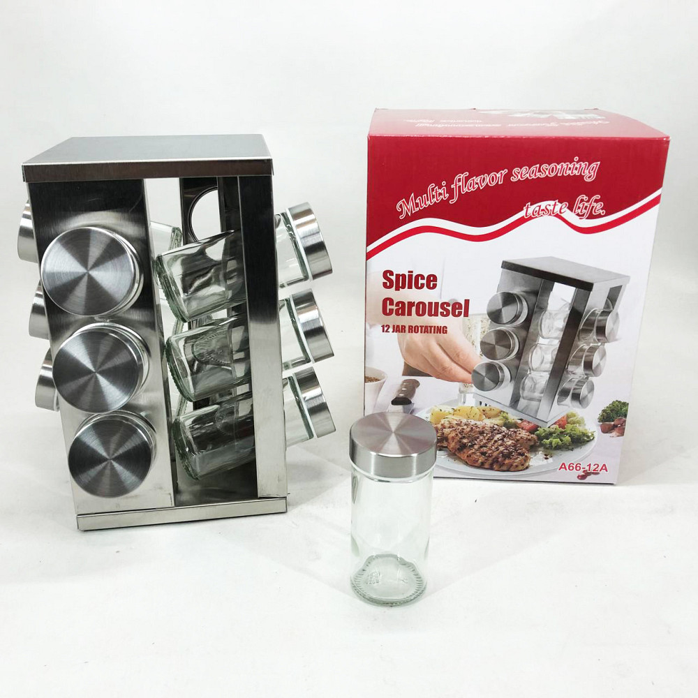 Баночка для трав и специй, Столовые наборы специй на подставке Емкости для на круглой подставке NL-60 Львов - изображение 1