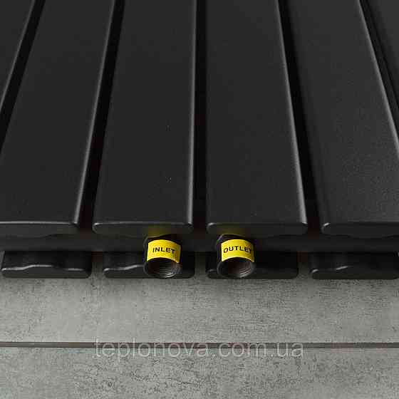 Вертикальний радіатор Largo double 456*1800-6 (50 мм), anticor, чорний муар Чернівці