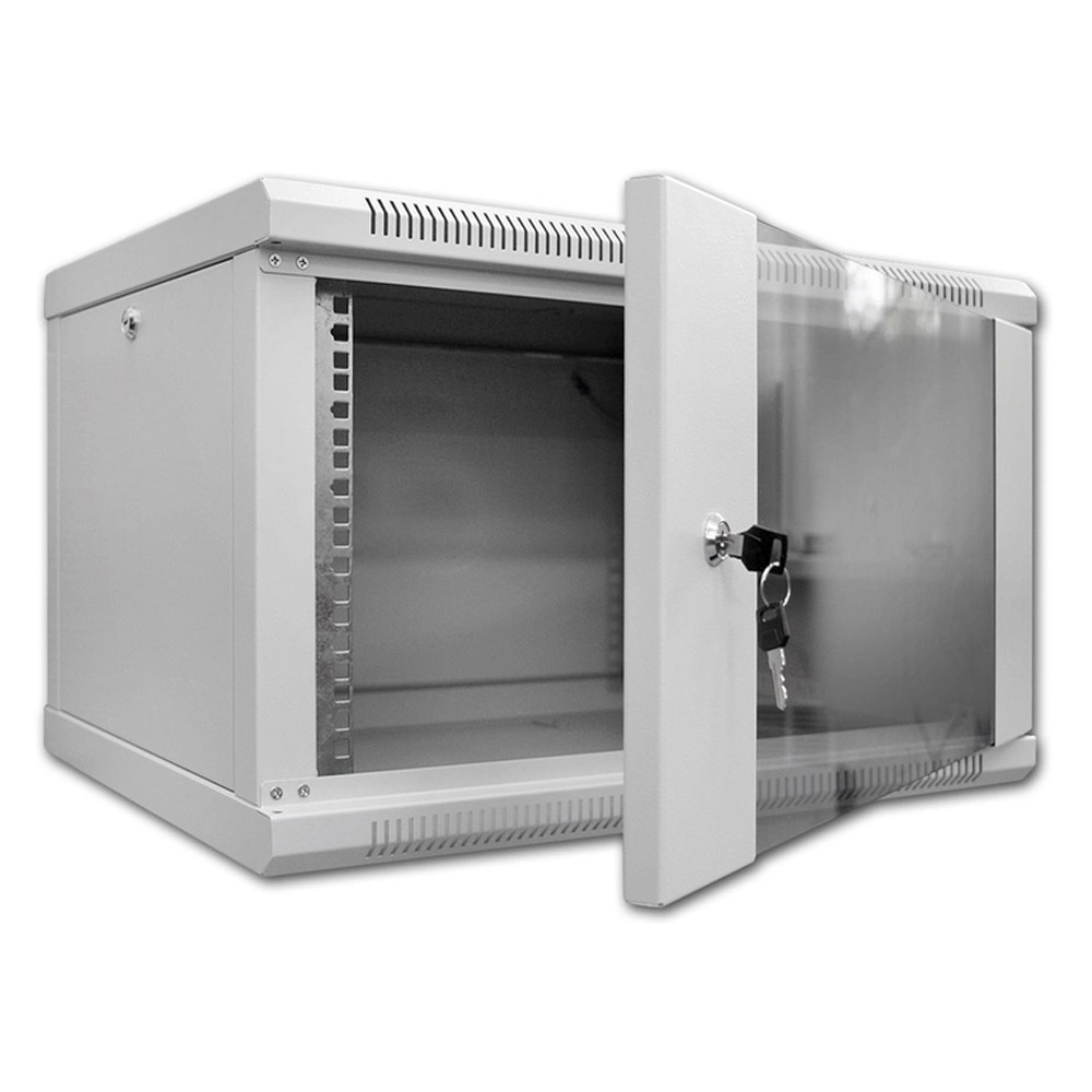 Шафа серверна SteelNet 6U 600 x 450 для мережевого обладнання (скло, сірий) Київ - фото 2