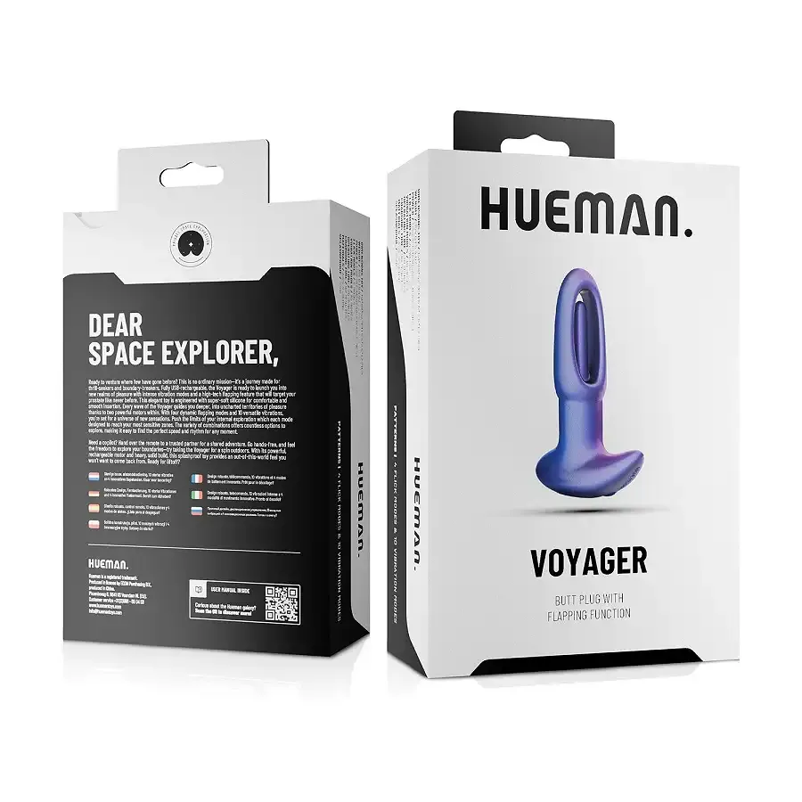 Анальна пробка з віброязичком Hueman - Voyager Butt Plug With Tapping Львов - изображение 9