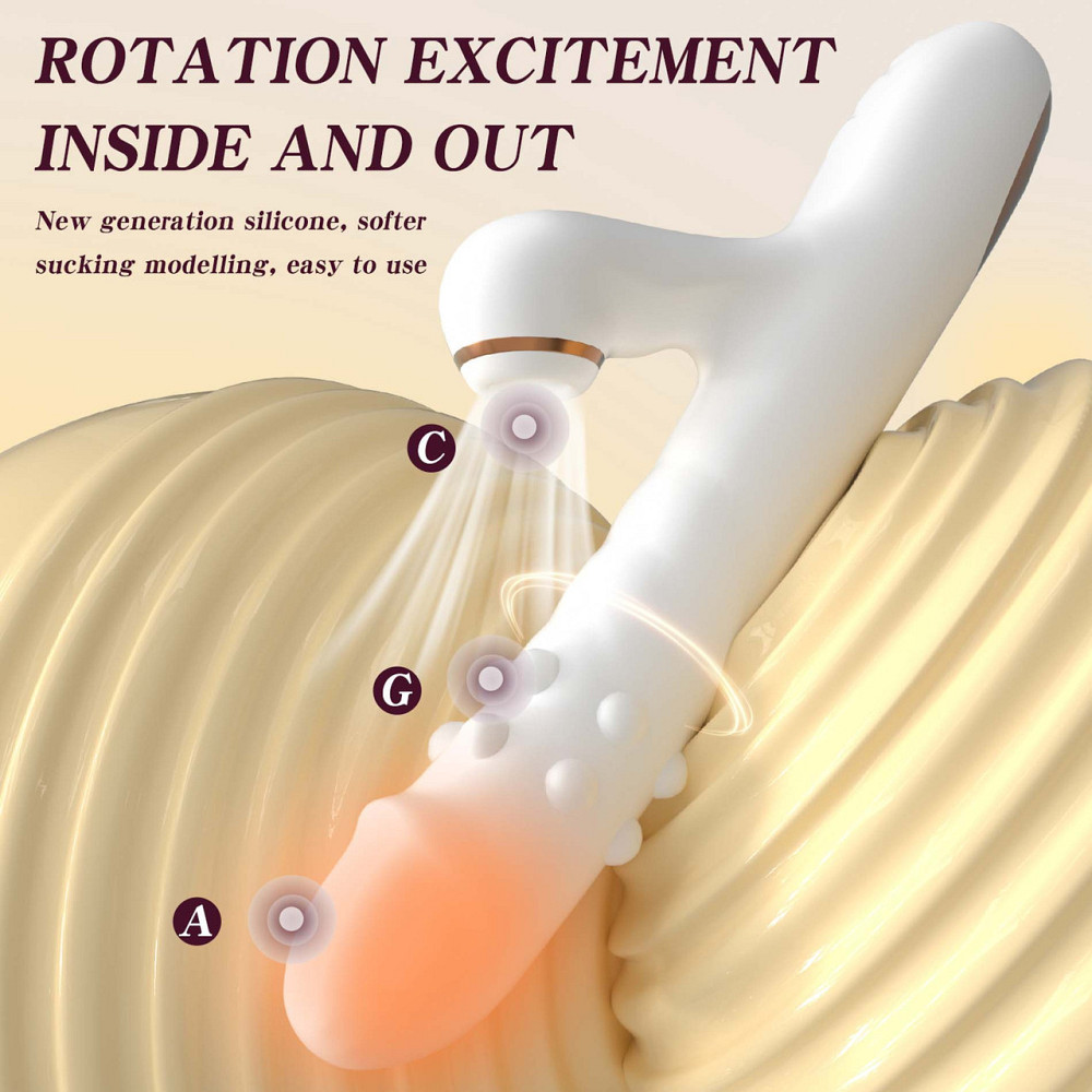 Вибратор для двойной стимуляции Silicone Vibrator 3 rotating functions and 7 licking functions Sex Aura Киев - изображение 7