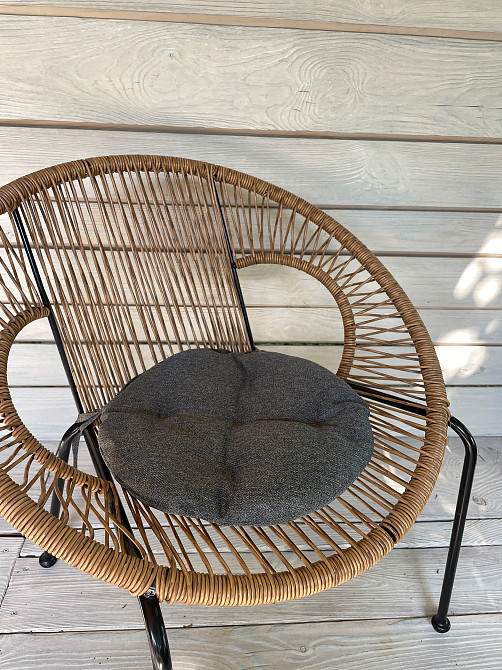 Подушка для стільців (38x38х5 см) кругла Decorator Мальмо колір колір темно-сірий 84-047 Київ - фото 3