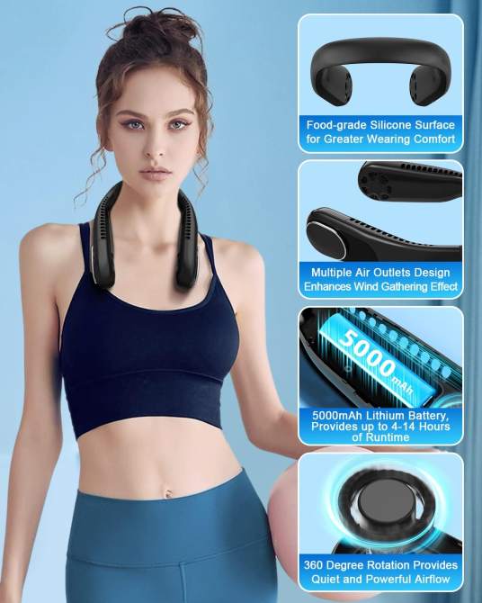 Портативний вентилятор на шию F60 Луцк - изображение 2