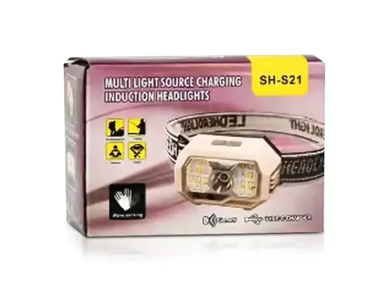 Налобний ліхтар Bailong SH-S21 Type-C з датчиком руху, 7 режимів, LED XPE+COB, акумулятор Одеса