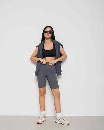 Велосипедки женские в рубчик Nicoletta 10075 XXL, Черный, Графит, Бежевый, Хаки Киев