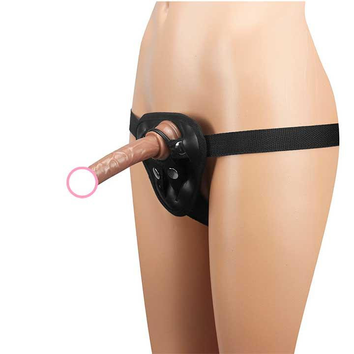 Набор: трусики для страпона, фаллоимитатор и кольца под разные фаллосы - Коричневый Винница - изображение 1