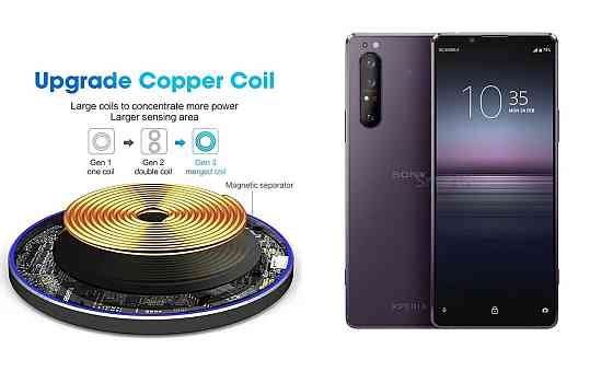 Бездротовий зарядний пристрій Copper до 30W для OnePlus 9, OnePlus 9 Pro, USB-C, LED Київ