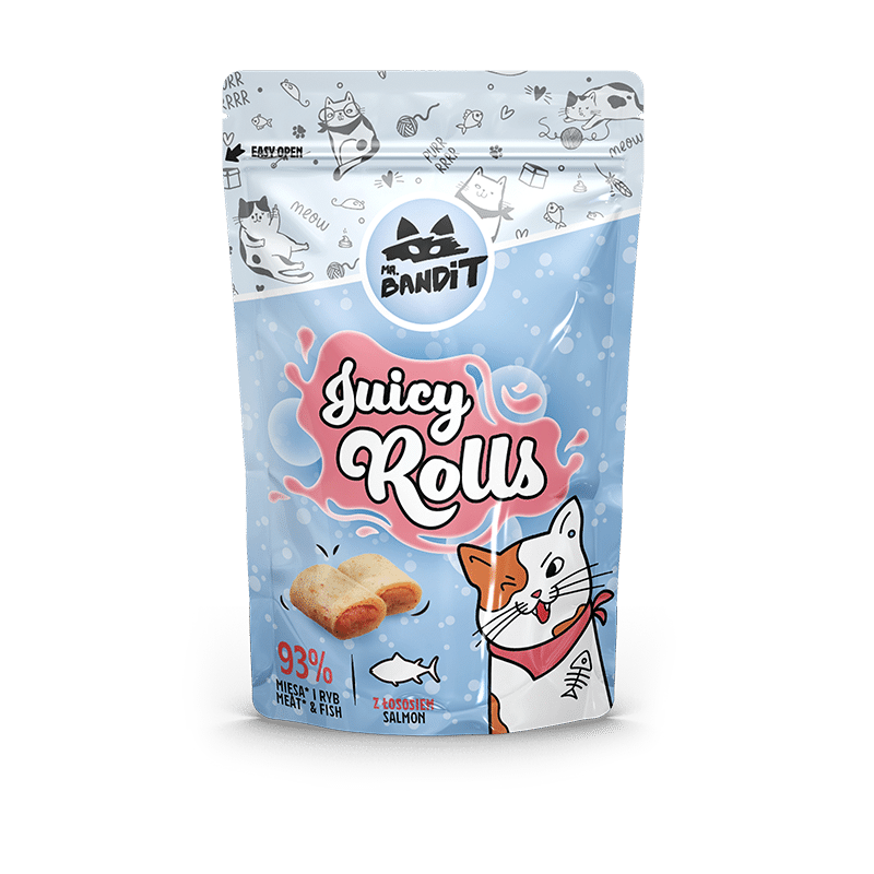 Ласощі для котів Містер Бандіт Mr.Bandit Соковиті роли з лососем для котів, 40 г термін до 12.25 Вінниця - фото 1