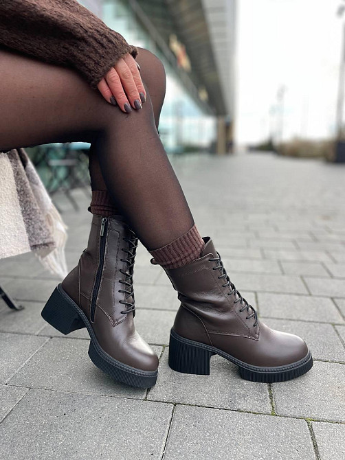 Arcoboletto Ботинки Arcoboletto коричневые натуральная кожа зима высота 18 см (5697) Коломыя - изображение 3