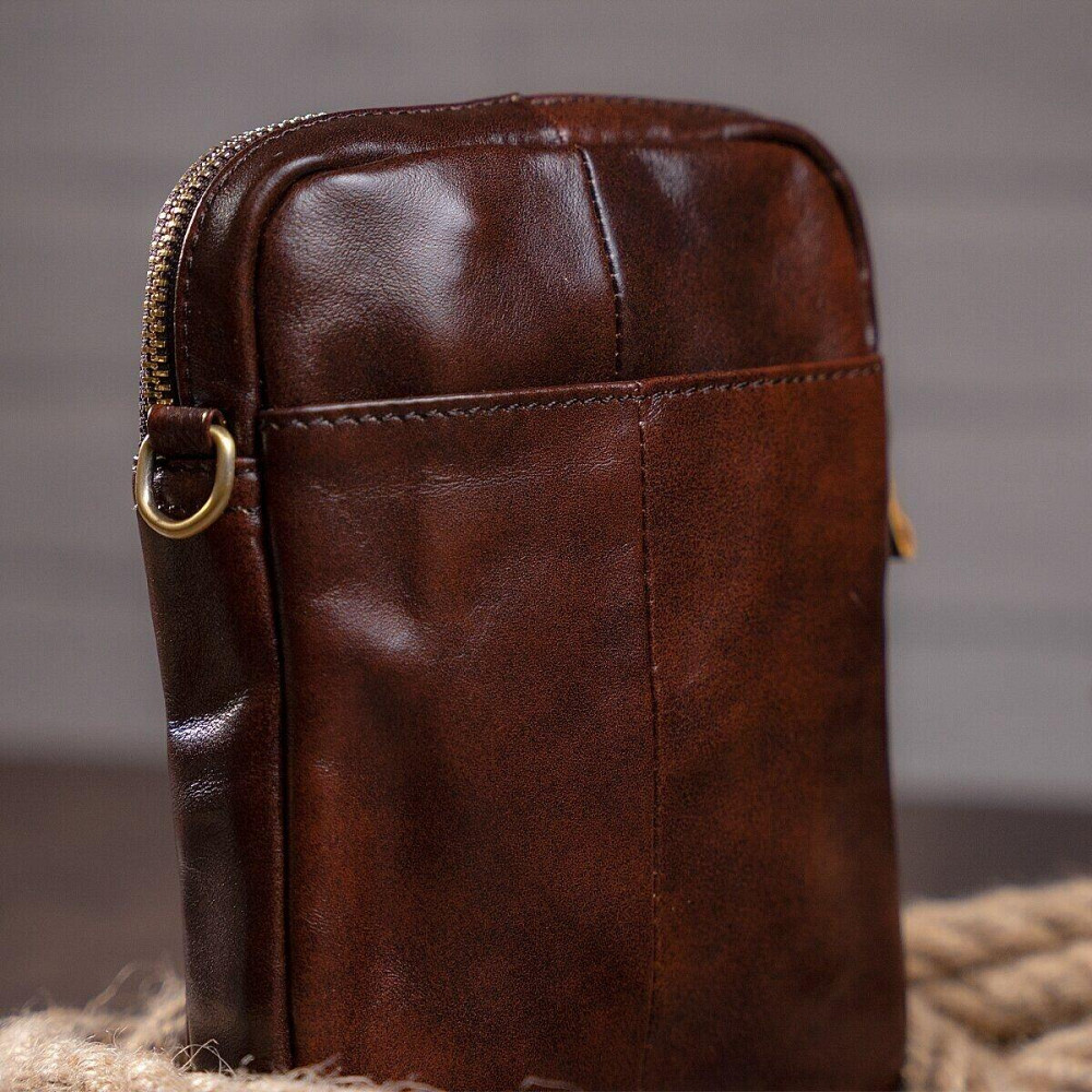 Сумка мужская Vintage 14728 Коричневый Киев - изображение 6