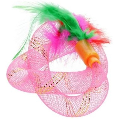 Игрушка для кошек Hippie Pet С перьями розовая 19 см (HIPCT22022RO) Винница - изображение 1